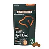 VetriScience Extra Strength Healthy Hip & Joint Chews, GlycoFlex 3, Glucosamine, Green-Lipped Mussel, Joint Support Supplement for Dogs, Promote Mobility & Soothe Joint Discomfort, Chicken, 120 Count