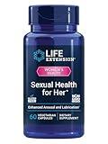 Life Extension Sexual Health for Her, Female Sexual Health Supplement, libido, Arousal, Lubrication, Fenugreek Seed, Saffron, Gluten Free, Non-GMO, Vegetarian, 60 Capsules
