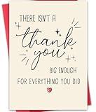Funny Thank You Card, Thank You Card for Men Women, Thank You Gifts Card for Teacher Boss, Happy Appreciation Card for Him Her