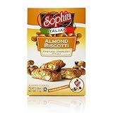 Sophia Biscotti - Almond Cantuccini 7oz (12-pack) | Authentic Italian Cookies from Italy | Almond Cantuccini Made in Italy | Gourmet Biscotti Gift Box | Crunchy Coffee Cookies & Italian Snacks