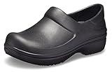 Crocs Women's Neria Pro II Clogs, Nurse Shoes for Women, Black, 10