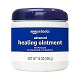 Amazon Basics Healing Ointment & Skin Protectant for Dry & Cracked Skin and Chapped Lips, Fragrance Free, 14 Oz (Pack of 1)