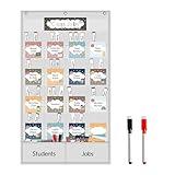 Class Jobs Pocket Chart, Teacher's Helper Classroom Management Educational Pocket Chart, Class Jobs for Preschool Classroom Must Haves Supplies, Classroom Jobs Bulletin Board Set (White)