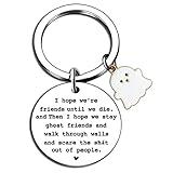 igvean Best Friend Keychains Long Distance Friendship Gifts for Women Friends Funny Birthday Gift for Friends Christmas Halloween Gifts for Friend Classmates