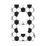 Pznen Soccer Sports Outlet Covers Soccer Ball Texture Black And White Wall Plate Duplex Receptacle Plug Cover 1-Gang Light Switch Cover Plate Home Decorative Office