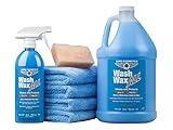 Wet or Waterless Wash Wax Kit 144oz UV Protection. Cleans, Protects, and Shines. Aircraft Quality Just Spray On and Wipe Dry