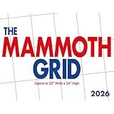 Carousel Calendars, Mammoth Grid 2026 Wall Calendar, 22'' X 34'', 16-Month Calendar with Stapled Binding
