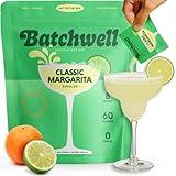 Batchwell's Classic Margarita Mix Singles: Skinny Cocktail Mixers, Mocktails Non-Alcoholic Drinks - Portable Cocktail Mix and Drink Mixers, Mocktail Mixers, No Stevia, No Artificial Sweeteners