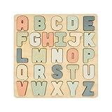 Pearhead Wooden Alphabet Puzzle Board, Colorful ABC Letters, Interactive Learning Educational Montessori Toy, Baby and Toddler Ages 1+ Years, Kids Ideas, Parent's Most Loved Toys