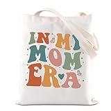 ENSIANTH In My Mom Era Shoulder Bag Mother’s Day Gift Mom Tote Bag Mother Gift Woman Mama Shopping Bag Mon Life Gift (mom ear bag)