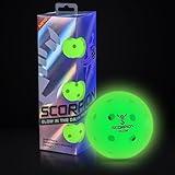 SCORPION LED Glow Pickleball Balls, 6-Pack (6-Pack, Green Glow)