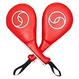 Juvale Taekwondo Kick Pad - Red, 15 x 2.5 x 7.5 in, 2 Pack - Martial Arts Training Equipment & Taekwondo Sparring Gear - Karate & Kickboxing Pads with Wrist Straps & Impact Boards