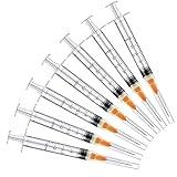 20 Pack 2.5ml Plastic Disposable Lab Utensils with 25Ga 1 Inch, Individually Packaged