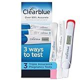 Clearblue Triple Assurance Pregnancy Test Kit, Home Pregnancy Tests, 3 Ways to Test, 3 Ct