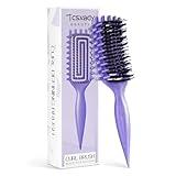 Curly Hair Brush,Curl Defining Brush for Effortlessly Defined Curls & Waves,Vented Hair Brush for Wet & Dry Hair,Women and Men,Reduces Frizz (Purple)