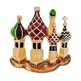 Exquisite Enamel - Painted Architectural Brooch Inspired by Iconic Buildings