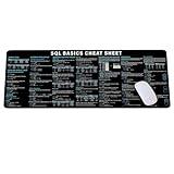 SQL Cheat Sheet Desk Mat for Database Administrators, Analysts, and Programmers, Quick Key, Large Anti-Slip Keyboard Pad Mouse Mat KMH