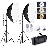 Torjim Softbox Lighting Kit - 30"X30" Professional Photography Lighting for Filming, Model Portrait, Product & Fashion Photography
