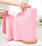 KitchLife Microfiber Cleaning Cloth Roll - Tear-Away Reusable Microfiber Paper Towels, Lint-Free, Washable, 20 Sheets for Kitchen, Car, Dishes, and Sensitive Surfaces (Pink)