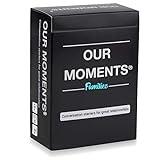 OUR MOMENTS Families: 100 Conversation Starter Cards for Families and Kids - Relationship Building - Car Travel, Road Trip & Card Game for Healthy Loving Family - Questions for Family Activities