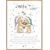 HEJOYN Christmas Card for Wife, Merry Christmas Cards & Gifts for Wife from Husband, Romantic Xmas Card for Her from Husband