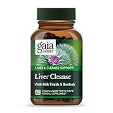 Gaia Herbs Liver Cleanse - Liver Health Support Herbal Supplement with Milk Thistle, Burdock, Turmeric, Dandelion & More* - 60 Vegan Liquid Phyto-Caps (30 Servings)*