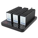 AGJ Restaurant Pager Wireless Calling System 30 Beepers Guest Customer Queue Pagers for Food Court Food Truck Church Nursery Clinic Coffee Shop with Buzzer Vibration Flash