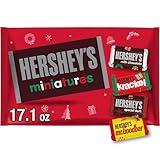 HERSHEY'S Miniatures Assorted Chocolate, Christmas Candy Bag, 17.1 oz