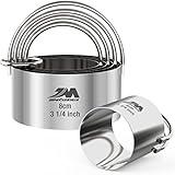 M JINGMEI Biscuit Cutter Set for baking (5 Pieces/Set), Round Cookies Cutter with Handle, Professional Baking Dough Tools