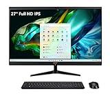 acer Aspire C27-1800-UR12 AIO Desktop | 27 Inch Full HD IPS Display | Intel Core i5-12450H | UHD Graphics | 16GB DDR4 | 1TB PCIe Gen 4 SSD | Wireless Wi-Fi 6E | Wireless Keyboard & Mouse