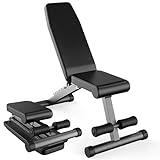FF Finer Form 5-in-1 Weight Bench, Adjustable & Foldable for Bench Press, Strength Training and Full Body Workout, Perfect for Dumbbell Sets or an Adjustable Dumbbell Set in Your Home Gym