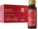 Happy Aging Liquid NAD+ Longevity Shots | Liposomal Nicotinamide Riboside and Resveratrol with Ceramides & Antioxidants | Twice-a-Week | Firm Skin & Brain Health| NMN Alternative | 30-Week Supply