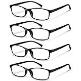 Gaoye +1.5 Reading Glasses Men - Blue Light Blocking Lenses, TR90 Frames, UV400 - Eyeglasses with Clear Vision