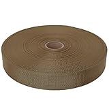 GM CLIMBING MIL-W-17337 Nylon Webbing Flat MilSpecs 1200Lbs for Tactical Goods, Backpack Straps, Loops, Slings, PALS MOLLE Webbing Adapter 1 inch x 30Ft / 10 Yards Coyote Brown