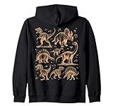 Dinosaur Paleontology Science Biology Vintage Graphic Zip Hoodie