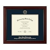 Framerly - Kent State University College of Education, Health, and Human Services 11" w x 8.5" h Diploma Frame - Fits a master's and phd - Gold Embossed Diploma Frame
