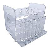Tililly Concepts Aquarium Test Tube Holder, Hand-Made Rack w/ 6 Cap Holders for use w/API and TC Glass Test Tubes