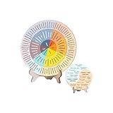 Feelings Wheel, Therapy Office Decor Must Haves Emotions Chart Mental Health Psychology Therapist Gifts School Counseling Desktop Tools for Men Women