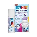 Icy Hot Nighttime Recovery No-Mess Pain Relief with Roll-On Applicator, 8% Menthol for Targeted Relief from Nighttime Aches and Soreness with Relaxing Lavender Scent, 2 Oz.