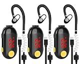 ELIDAIP T-M9 Super Mini Walkie Talkies with Headsets,25 Channel Small Two Way Radio Rechargeable Portable FM Transceiver for Restaurants,Out Door Sport,Supermarket,Hospital,Tourism,3 Pack