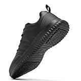 ENLEN&BENNA Non Slip Work Shoes for Women Food Service Waterproof Lightweight Comfortable Restaurant Kitchen Chef Nurse Shoe Black Size 8
