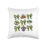 Mardi Gras Bow Flair Festival Vibes Bow Tie Party Design Throw Pillow