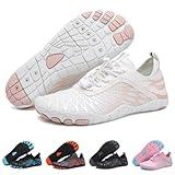 Hike Barefoot Shoes Womens Men Footwear,Pro-Healthy&Non-Slip Water Shoe for Women Men, Wide Toe Running Shoes Boots Sneakers Unisex White