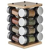 Cole & Mason Blyth Spice Rack Carousel, 16 Jar, Bamboo