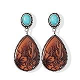 Western Earrings Jewelry for Women, Turquoise Country Style Jewelry for Concerts & Festivals, Lightweight Western Outfit Accessories