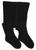 BEAR MUM Baby Girls' Seamless Organic Cotton Tights Black 0-6month
