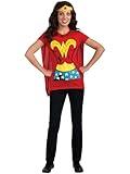Rubies DC Comics: Wonder Woman Costume T-Shirt With Cape And Headband for Adults, Women's Medium
