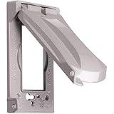 Hubbell Bell MX1050S Single-Gang Weatherproof Heavy Duty Universal Flip Cover, 2.87"W x 4.84"H, Gray Finish