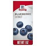 McCormick Blueberry Extract with Other Natural Flavors, Distinctive, Sweet Blueberry Flavor and Aroma for Baking Cookies, Cake, and Muffins, and Beverages Like Lemonade, Mocktails, and Smoothies, 1 fl oz