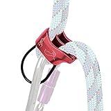 AOKWIT Professional 25KN Rappel ATC Belay Device Aluminum V-grooved Rock Climbing Belay Device Rappelling Descender Safety Equipment (Red)